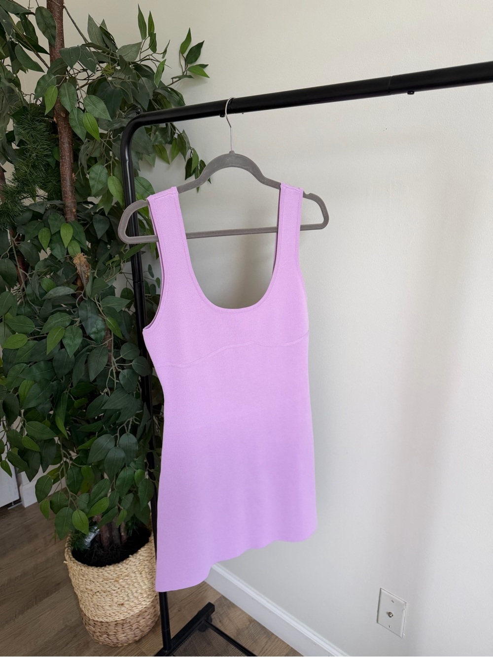 Le Lis Lilac Scoop Neck Mini Dress